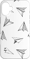 Vista 23 de Paper Airplane Pattern Pilot Plane Airport Aircraft Aviation Case for iPhone 16