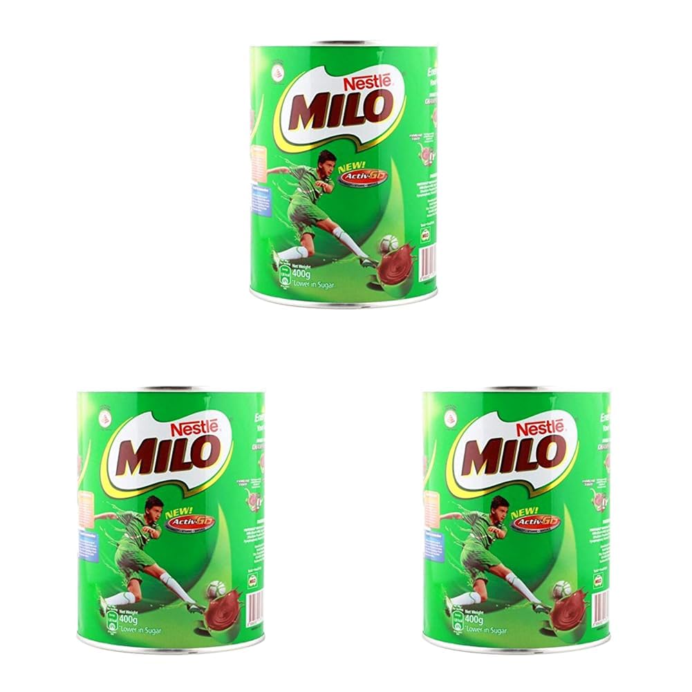 Milo Instant Malt Chocolate Drinking Powder Tin - 400g (Pack of 3)