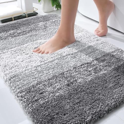 OLANLY Bathroom Rugs Mat 34x21, Extra Soft Absorbent Microfiber Bath