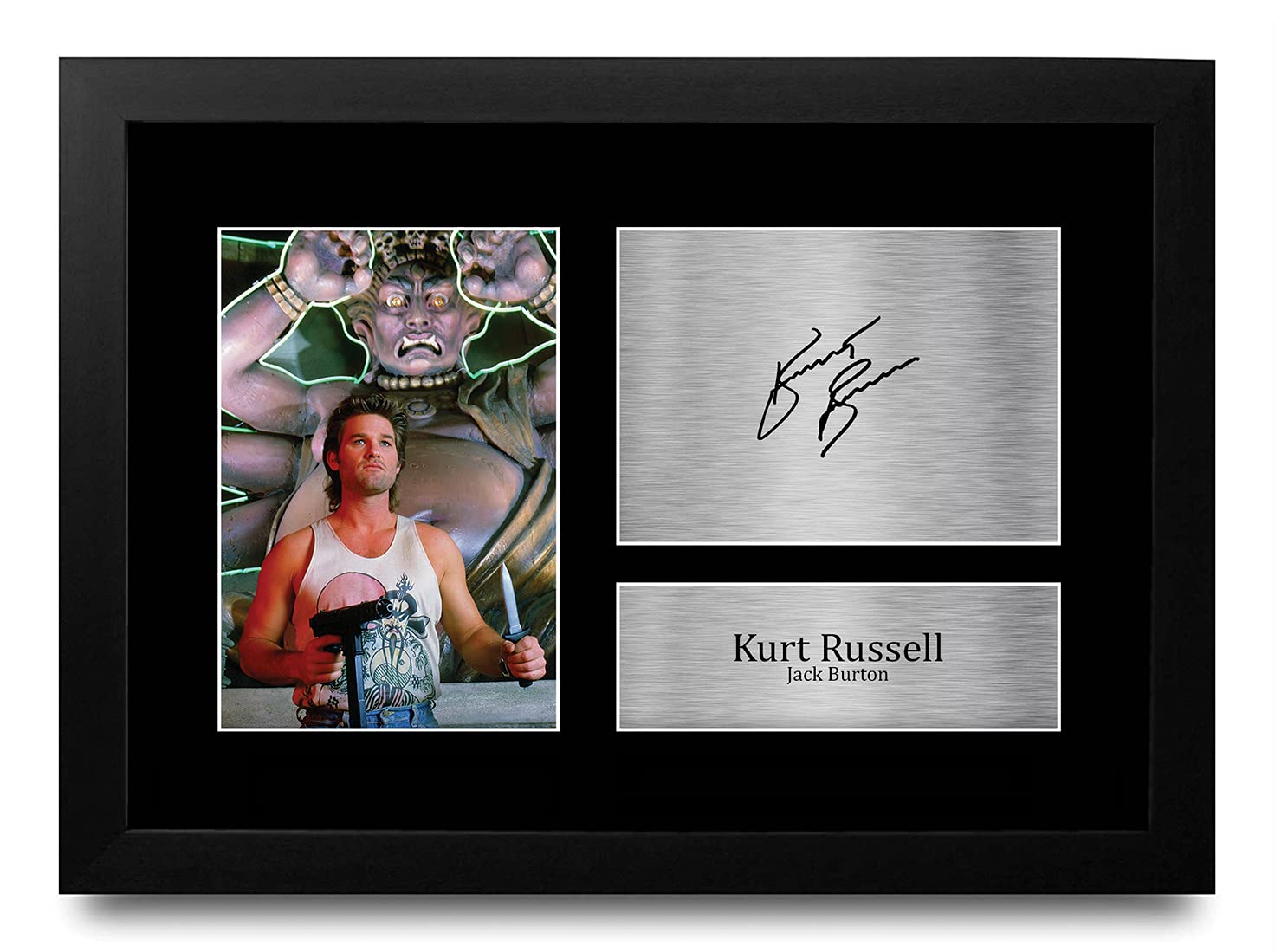 FR A4 Kurt Russell Big Trouble in Little China Gifts Printed Signed Autograph Picture for Movie Memorabilia Fans - A4 Framed