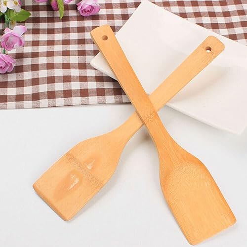 Miniatura 3 de Utensilios de bambú de madera de cocina espátula cuchara pala cocina herramientas saludables 2pcs