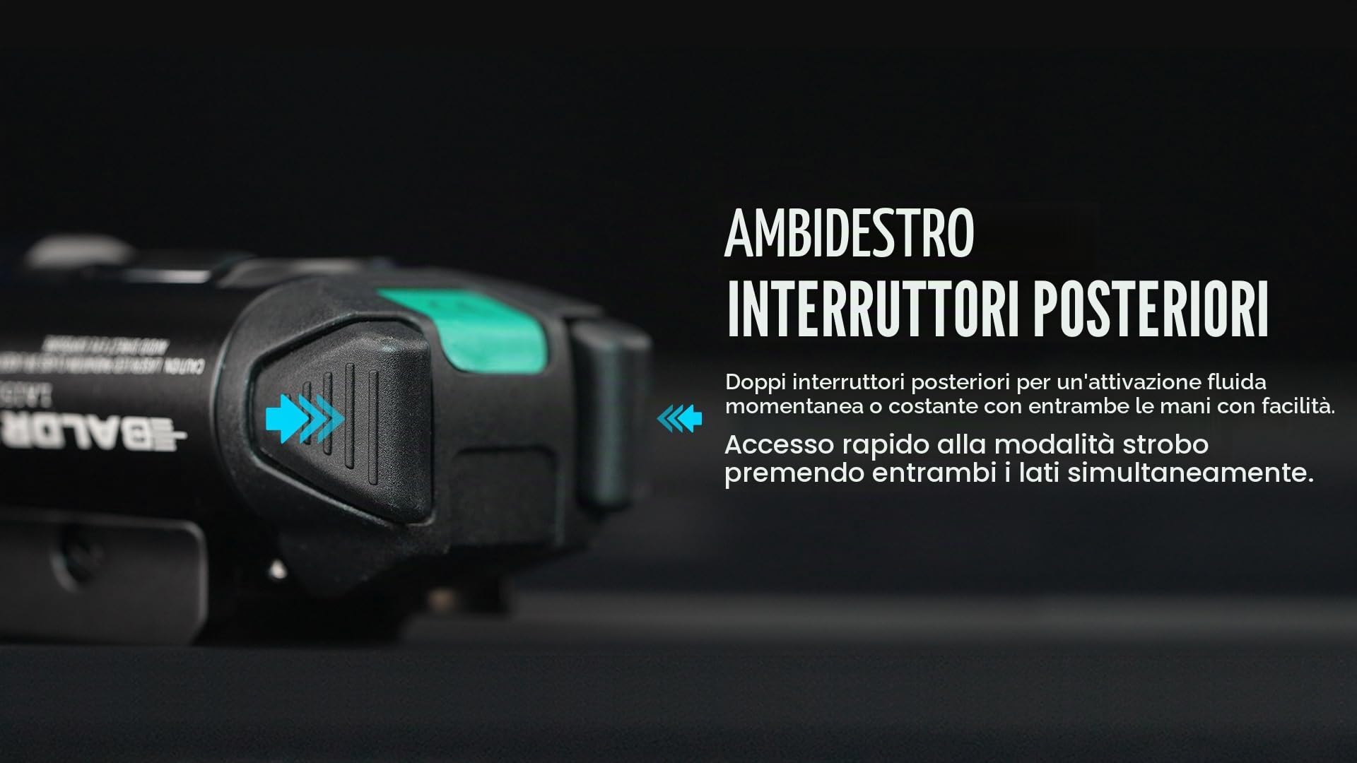 OLIGHT Baldr Pro R Lampada caccia ricaricabile, con fascio verde, 1350 lumen, 200 m, 3 modalità di illuminazione, Potente torcia professionale impermeabile per caccia Nero