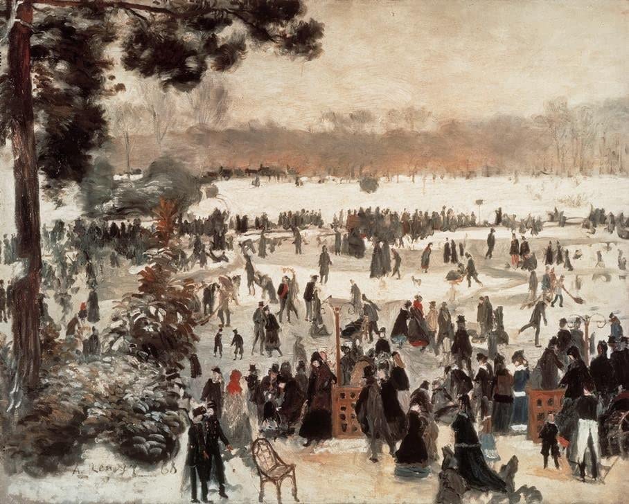 Peinture Renoir Patinage pour créer une ambiance chaleureuse salon