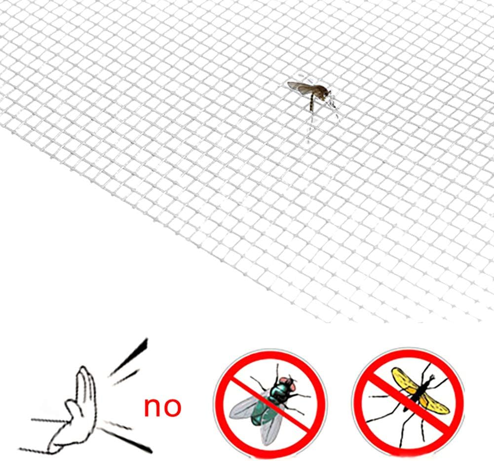 Shatex Roll Window Screen Mesh, DIY Nylon Screen Replacement Mesh Fabric, Anti-Mosquito/Insect Barrier, 48"x50', White