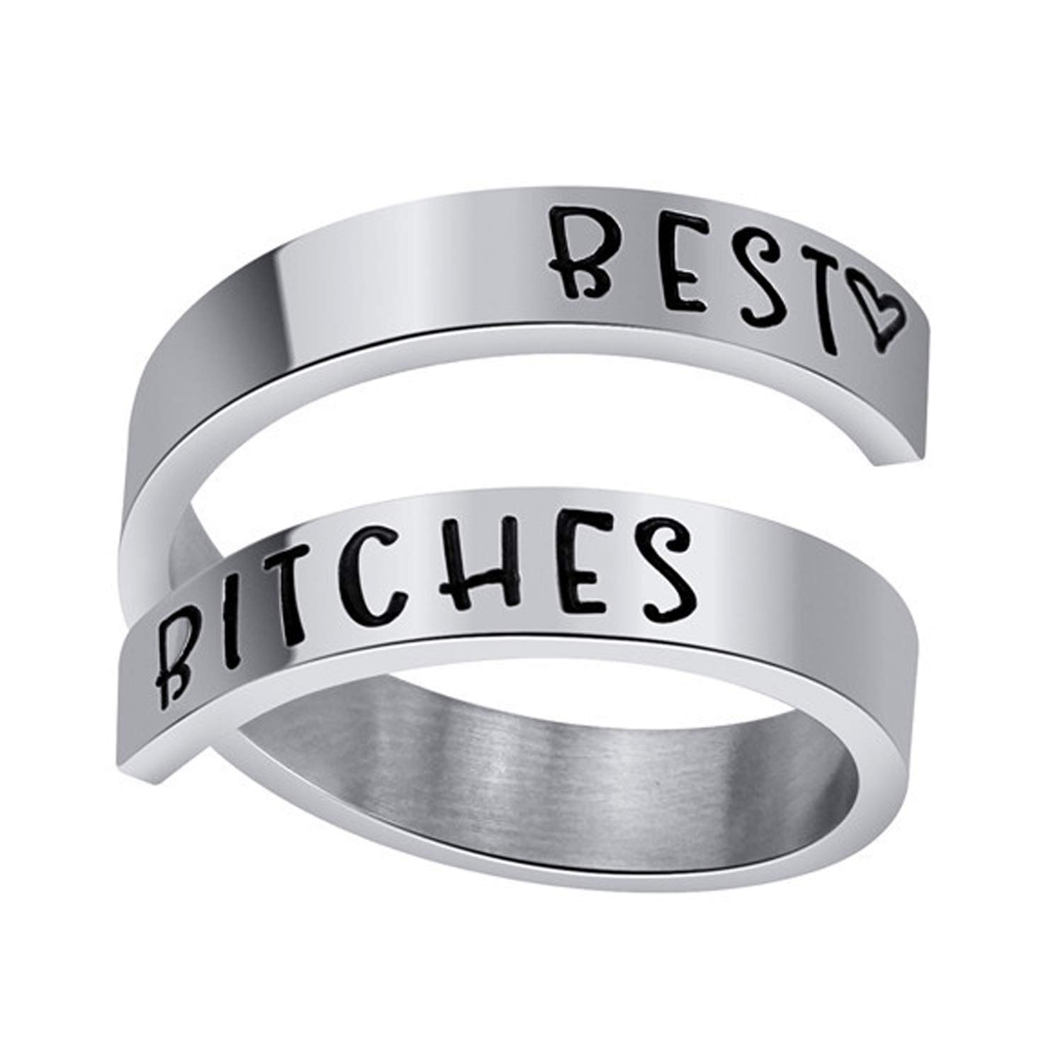 Inspirational Rings for Women Statement Stainless Steel Spiral Wrap Twist Ring Encouragement Personalized Jewelry Birthday Gifts