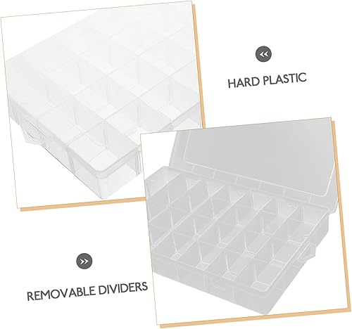 Miniatura 7 de EXCEART Organizador de almacenamiento de joyas Organizador de joyas Contenedor de plástico transparente Equipo de pesca Caja de almacenamiento Caja