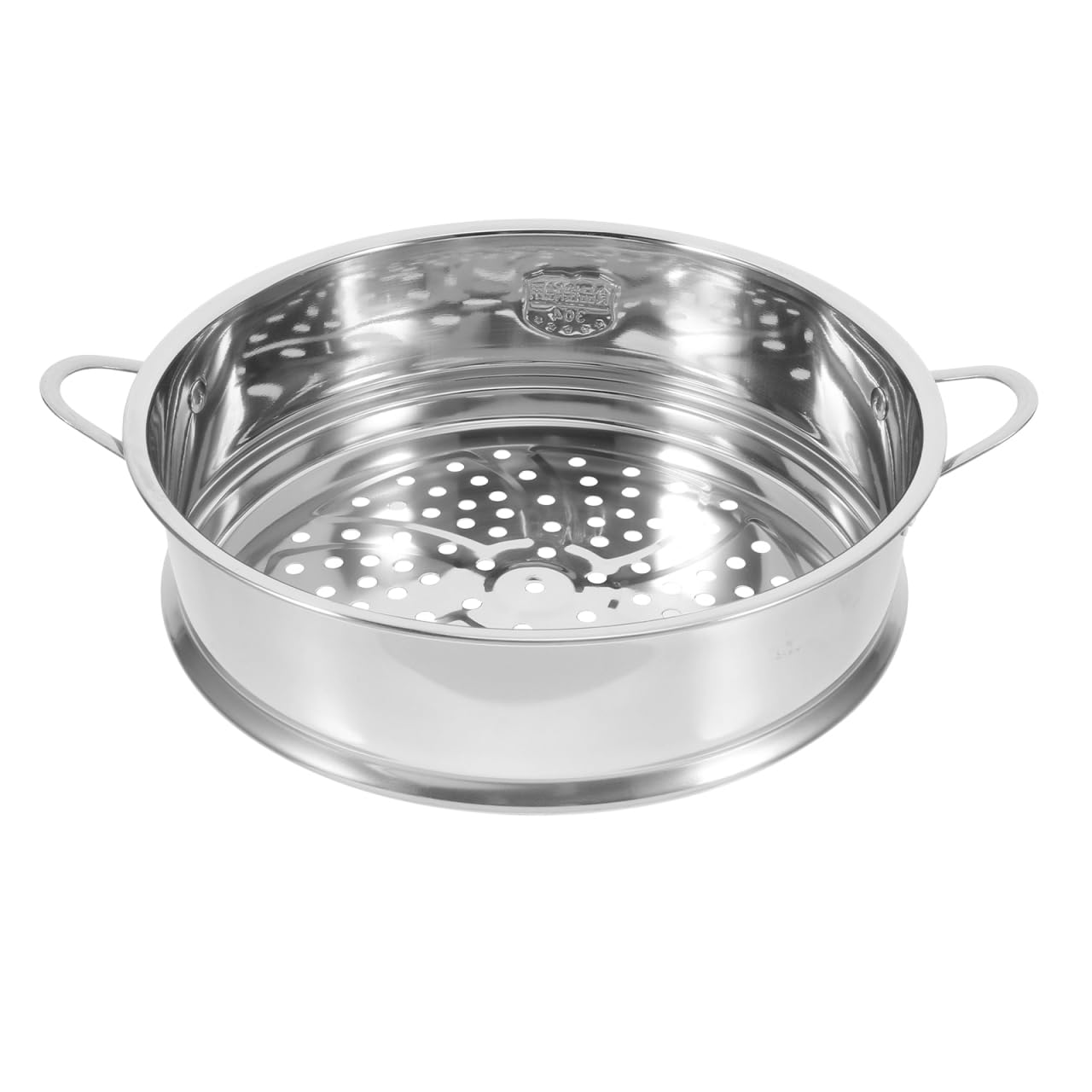 Operitacx Edelstahl Dampfkorb 22Cm Mit Doppelgriff Energiesparender Dämpfeinsatz Für Gemüse Knödel Und Brötchen Praktischer Küchen-Dampfgarer Für Zuhause Und Restaurant