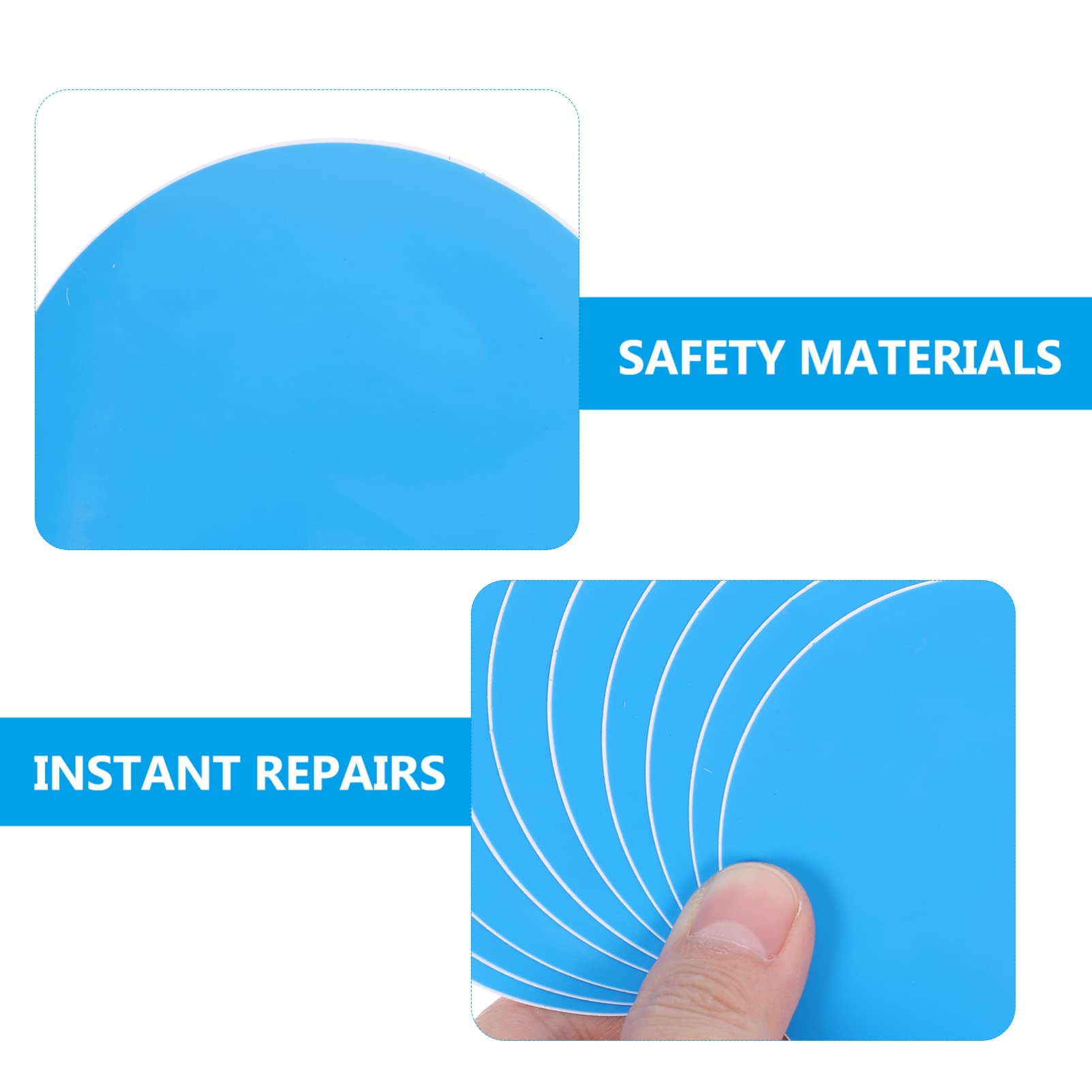 DOITOOL 50pièces Patch De Réparation Autoadhésif Pour Produits Gonflables Kit De Réparation Pvc Pour Bouées Matelas Et Jouets Aquatiques Étanche Et Pratique Pour Fissures Et