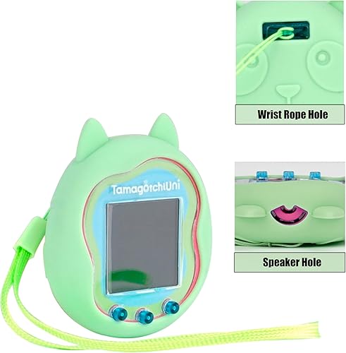 Miniatura 3 de Funda protectora de silicona compatible con Tamagochi Uni, con cuerda de mano, cuerda para colgar, accesorio de película protectora de pantalla