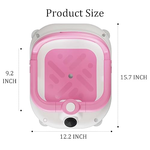 Miniatura 4 de Asiento de baño para bebés de 6 meses en adelante, silla de bañera ajustable con diseño envolvente y sensor de temperatura, base antideslizante de 4