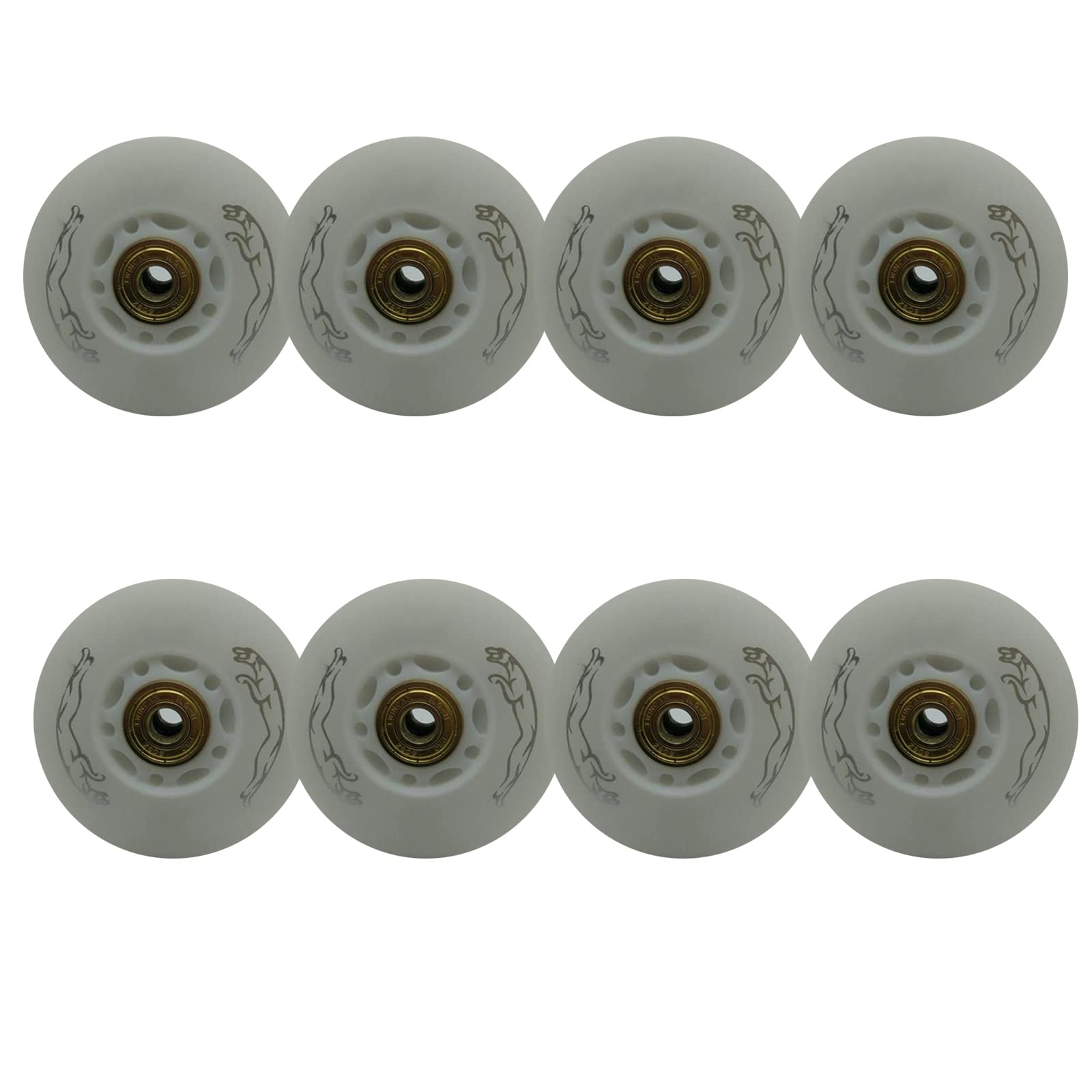 Genérico Ruedas de Repuesto para Patines en Línea Exterior Interior Ruedas de Repuesto Resistentes Al Desgaste con Led Intermitentes de mm, 72 mm, 76 mm Y 80 mm, Paquete de 8, 90 A, con Rodamientos