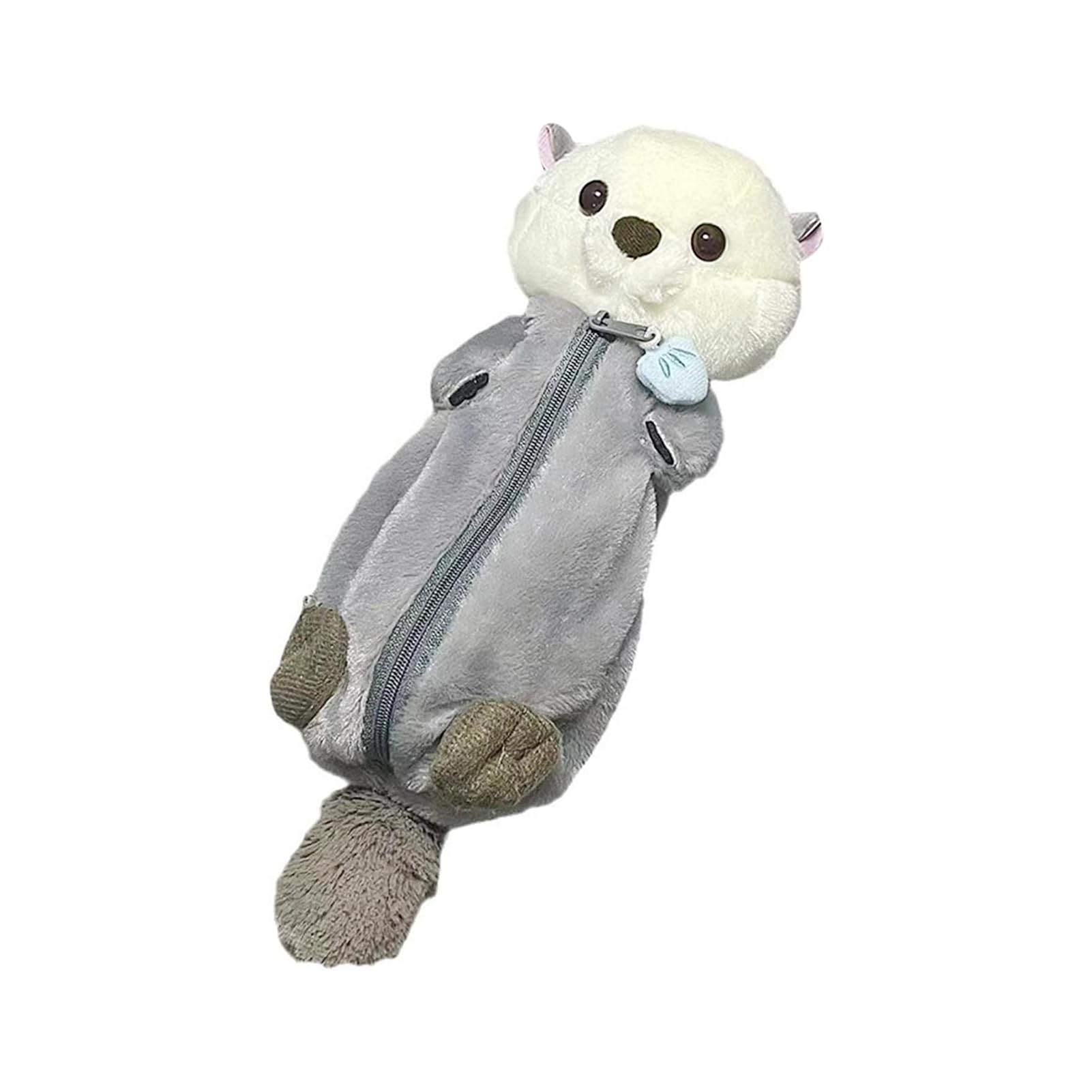 Pencil Case, Cute Pencil Pouch, Pen Bag Case, Plush Large Capacity Storage Bag, Zipper Pen Pouch for Girl and Boy (Sea otter)