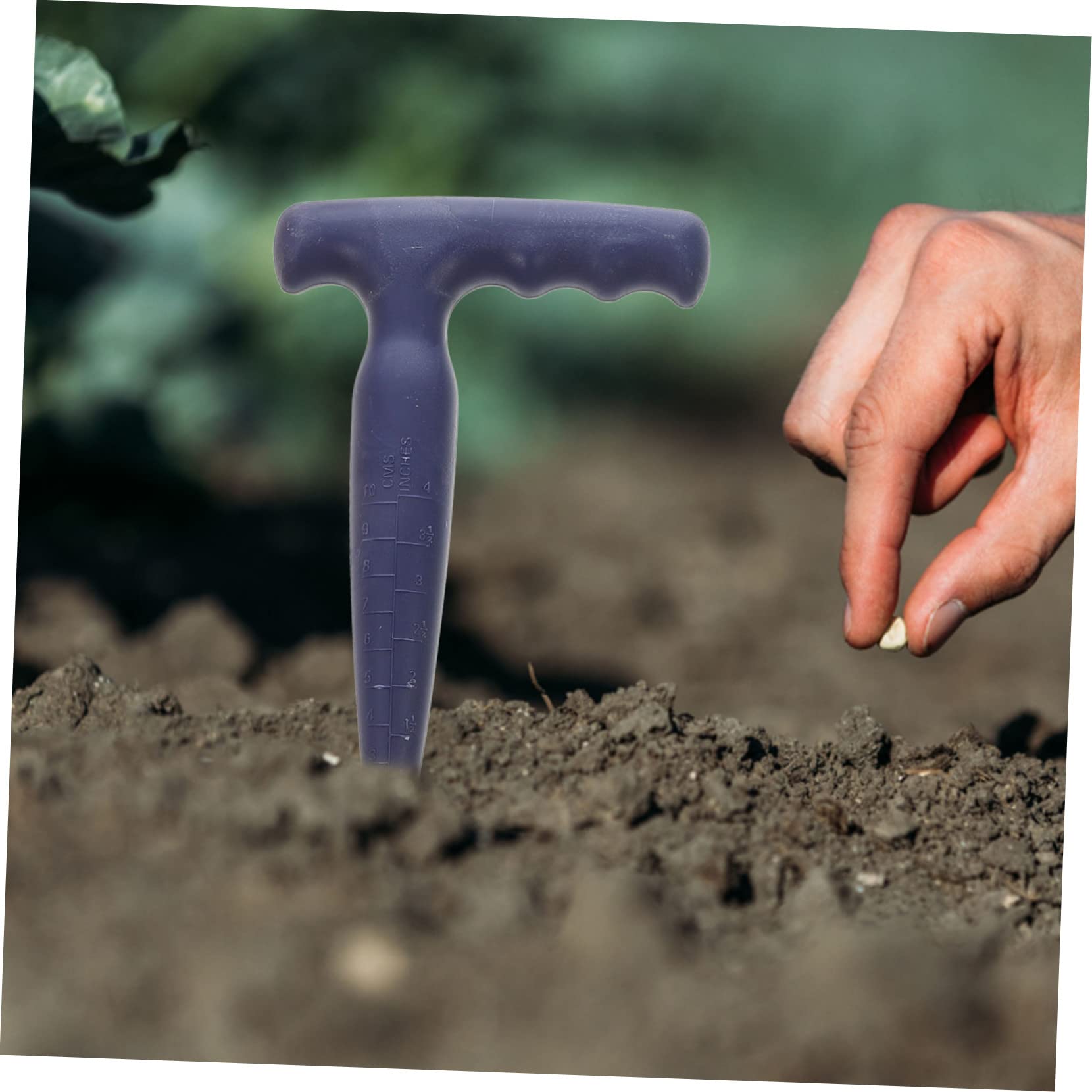 TOYANDONA Garten Pflanzgerät Mit Griff Pflanzwerkzeuge Für Erde Handpflanzer Aus Natürlichem Material Pflanzstecher Für Garten Pflanzholz Für Aussaat Und Bepflanzen