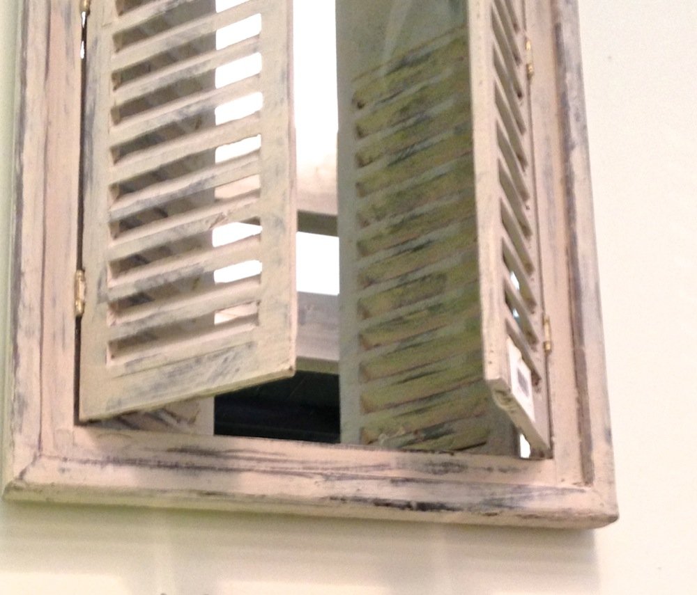 Antikas – Specchio Stile Indiano, Finestra Como Specchio, Cornice di Legno