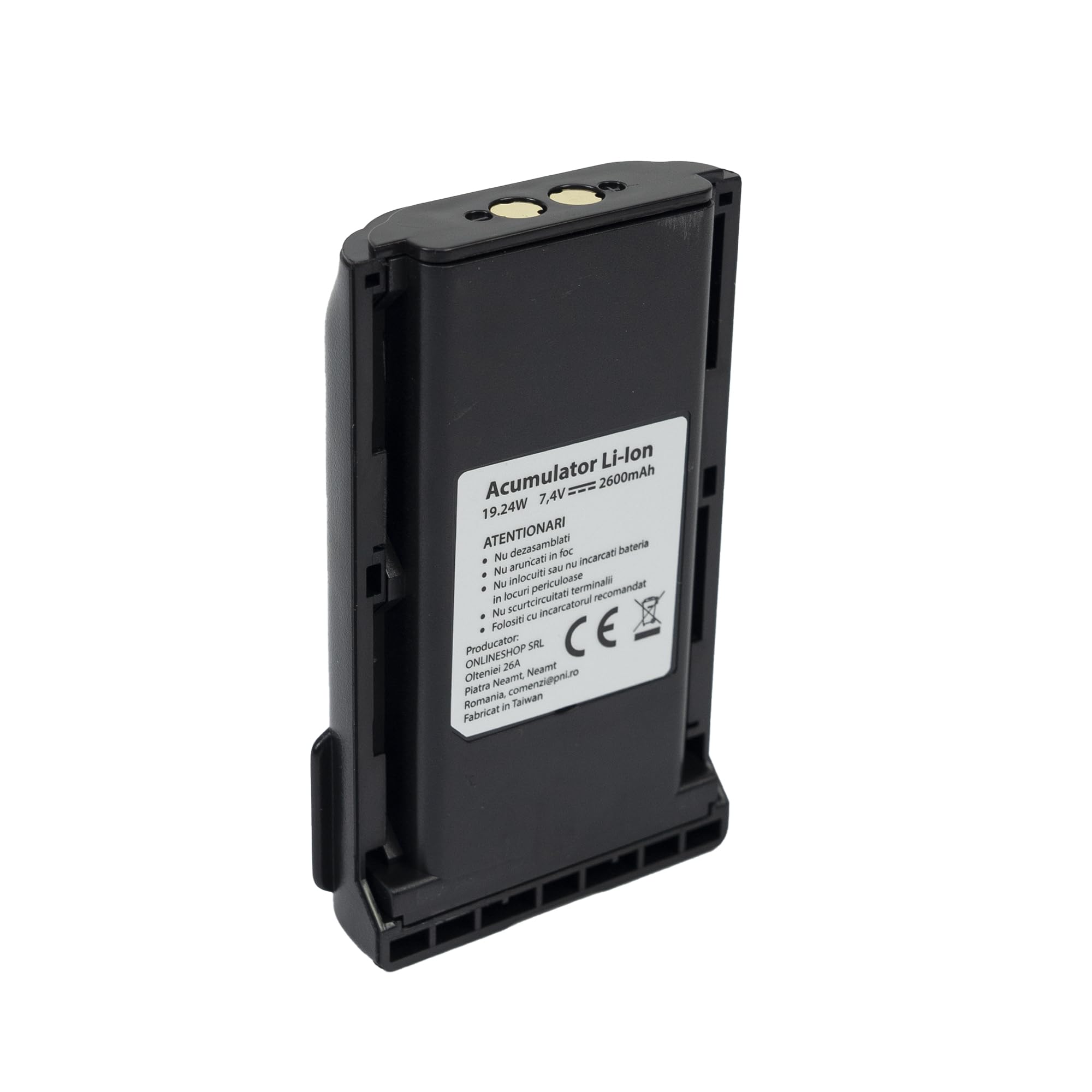 Batería PNI PB-HP72, Li-Ion, 2600mAh, Compatible con emisora de Radio CB PNI Escort HP 72