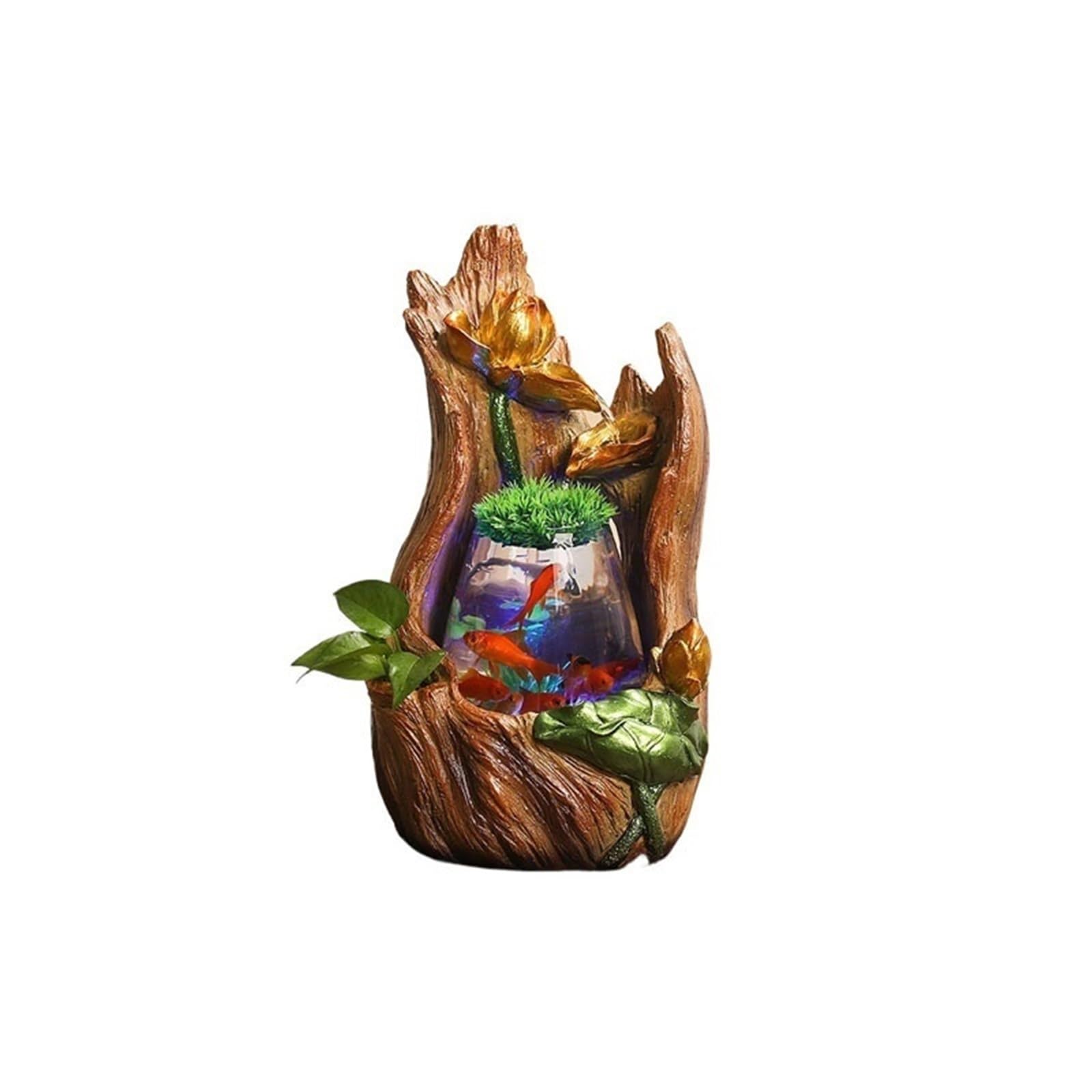 Water Feature Tabletop Fountain Small Home Desktop Fish Tank Water Circulation Ornaments Indoor Fountains