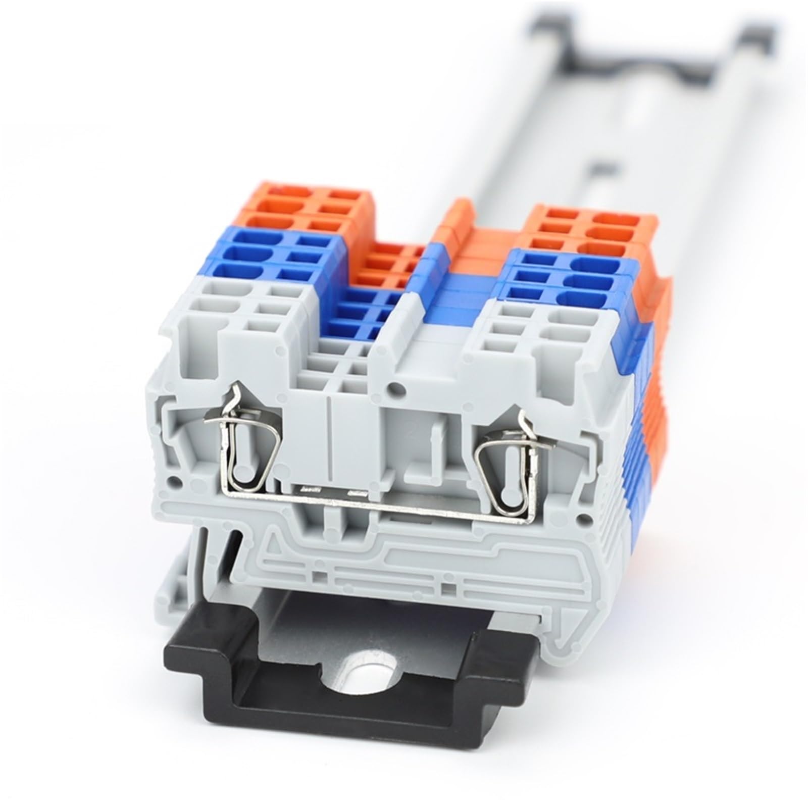 10 pezzi ST1,5 connettore a gabbia a molla 1,0 mm² 16 AWG, collegamento elettrico su guida DIN, morsettiera