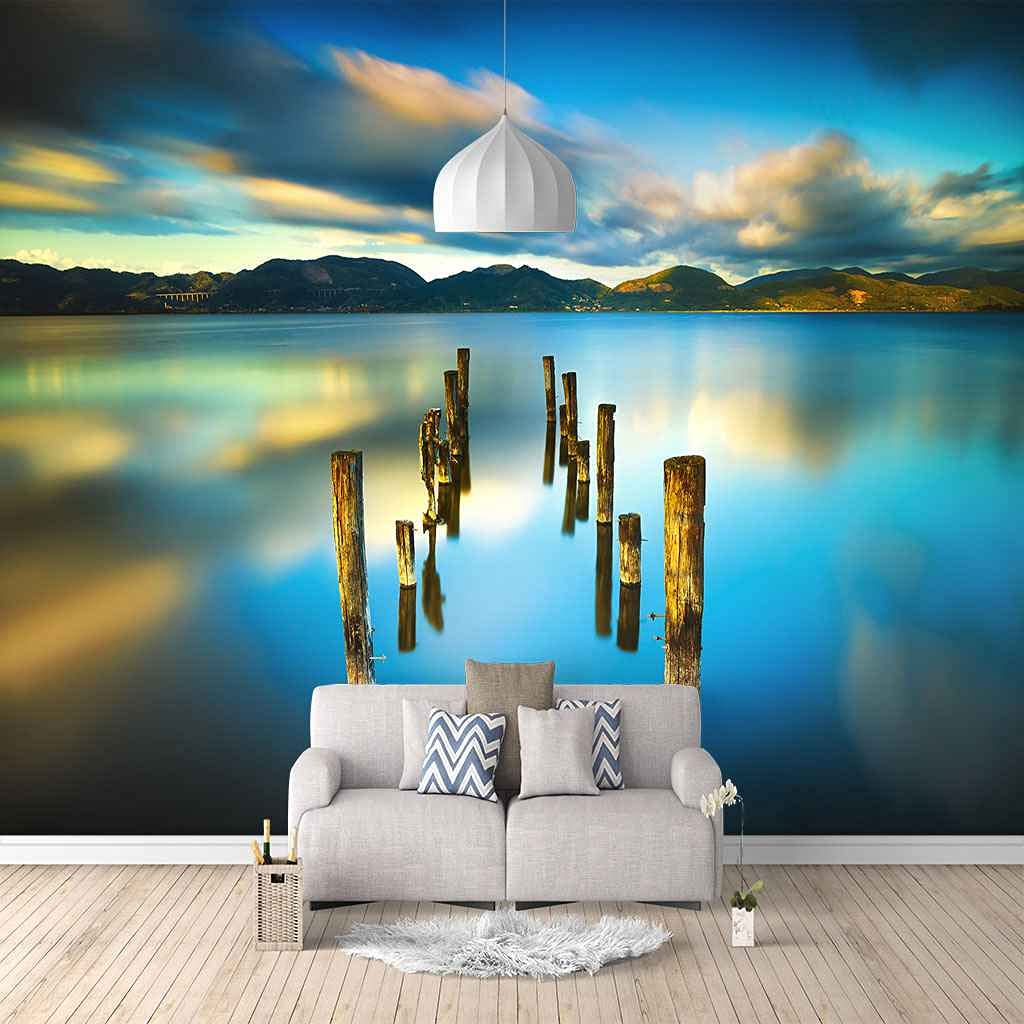 Papier Peint Canevas 3D Paysage autocollant pour transformer un mur blanc sans colle