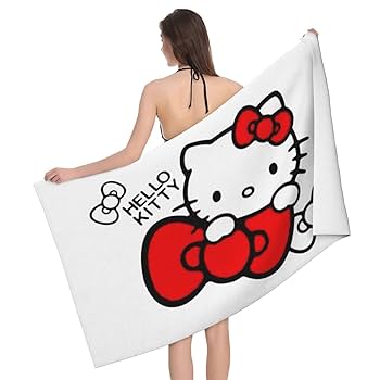ハローキティ　タオル　バスタオル　カバー 吸水速乾バスタオル ハローキティ／TODR1_4973307590955／スケーター