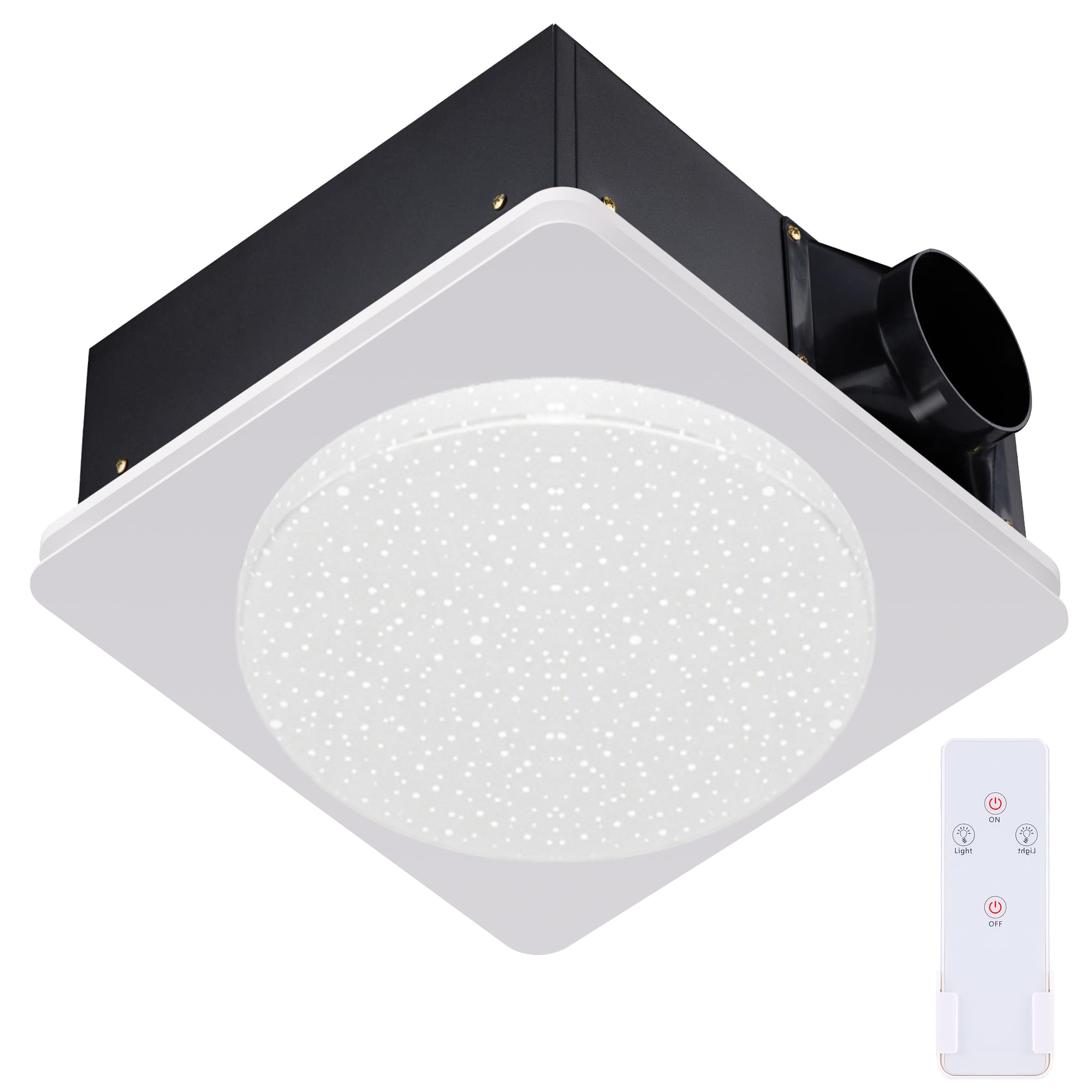 Oeukas 2 in 1 Bathroom Exhaust Fan with Light, 40W Quiet Vent Fan