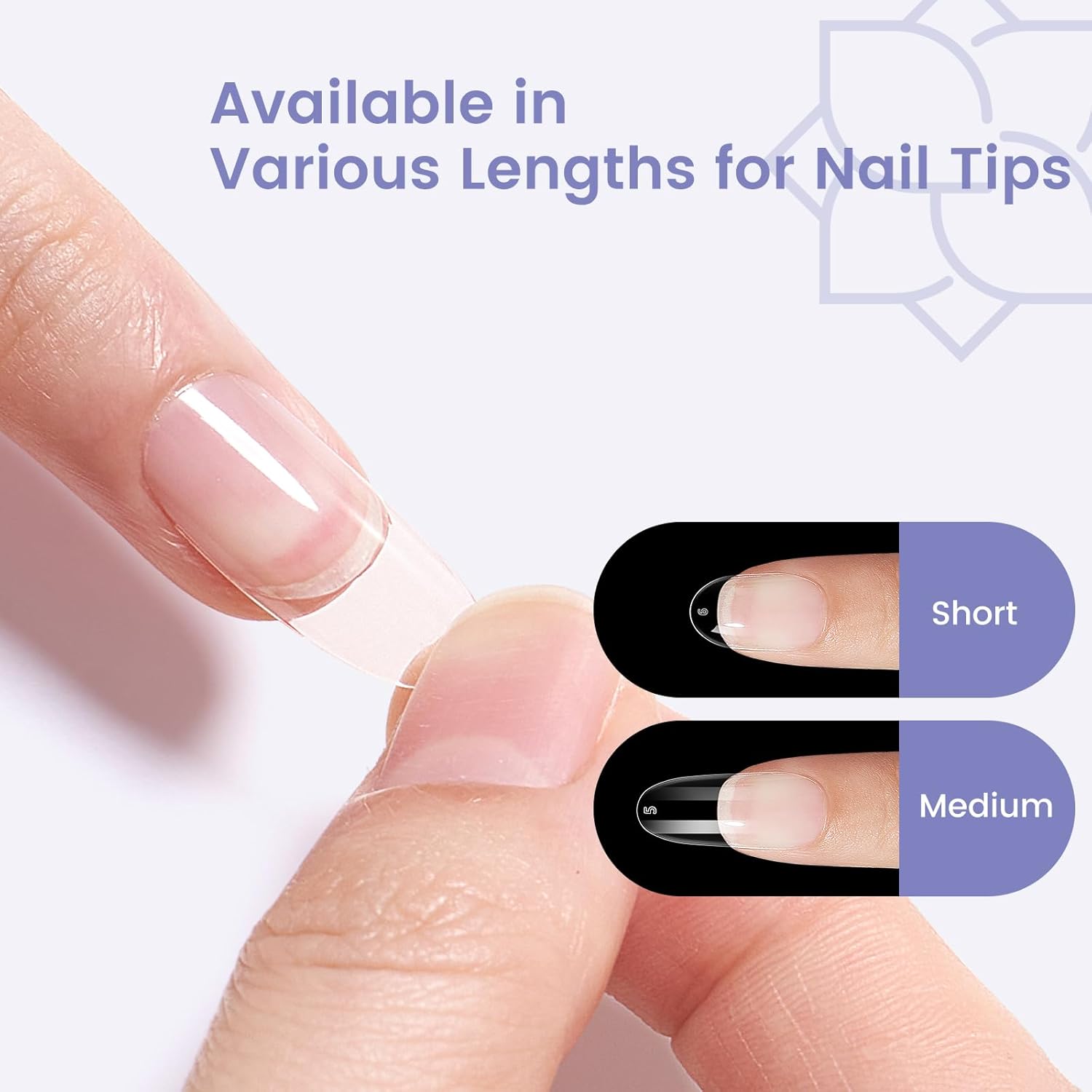 Short Oval Round Nail Tips. 240PCS Soft Gel Pre-shaped Half Matte Short Round Gel Nail Tips. 12 Sizes Full Cover Acrylic Press on Fake Nails for Nail Extension Art DIY Nail Salon