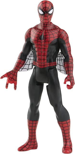 Hasbro Marvel Legends Series 3.75-inch Retro 375 Collection Spider-Man Action Figure, Toys for Kids Ages 4 and Up, Multicolor, One Size (F3824)