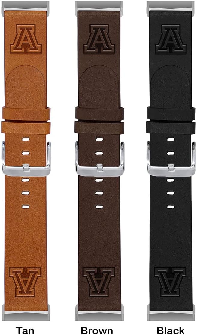 Affinity Bands Arizona Wildcats Leather Watch Band Compatible with Fitbit Versa 3 and Sense