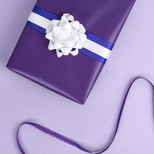 Miniatura 4 de RUSPEPA Papel de regalo morado de color sólido, mini rollo, para bodas, cumpleaños, fiestas, felicitaciones y vacaciones, 17.5 pulgadas x 32.8 pies