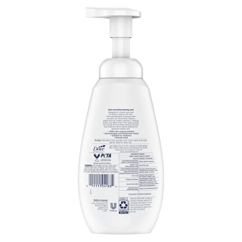 Baby Dove Baby Foaming Wash Melanin-Rich Skin Nourishment 4 Count Moisturizes Melanin-Rich Skin Ultra Gentle 13.5 Fl. Oz. #TOP1