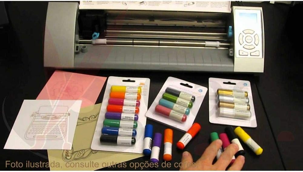 Silhouette Sketch Pens 4/Pkg-Glitter Black, Pink, Aqua & Green