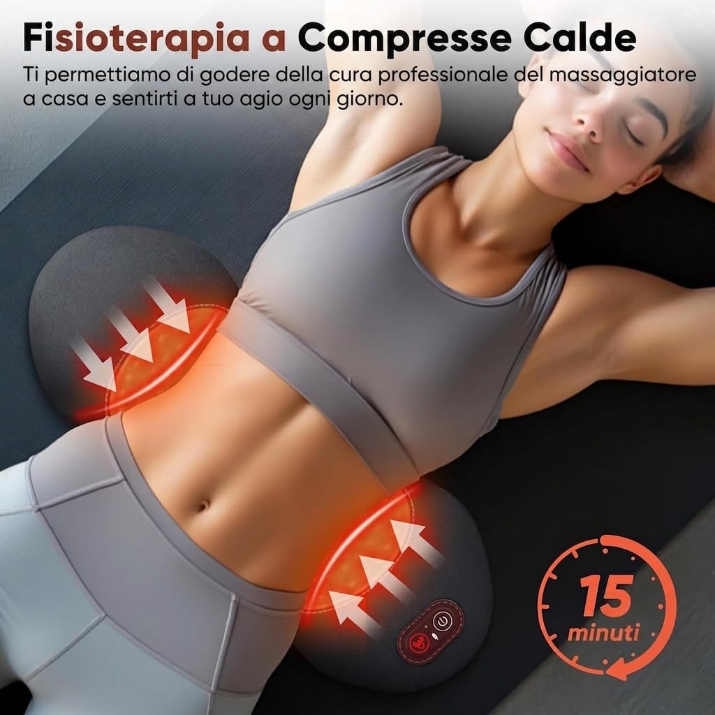 Massaggiatore Per La Schiena 3 In 1, Sollievo Centrale Massaggiatore per la Schiena, Stretcher per Schiena a Casa con Trazione, e a Alimentazione per Collo, Spalle e Schiene (Black)
