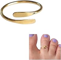 Vista 7 de Creations - Anillo de plata de ley 925 hecho a mano, anillo de dedo del pie ajustable, fino clásico delicado dedo abierto, anillos de meñique