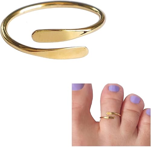 Miniatura 7 de Creations - Anillo de plata de ley 925 hecho a mano, anillo de dedo del pie ajustable, fino clásico delicado dedo abierto, anillos de meñique