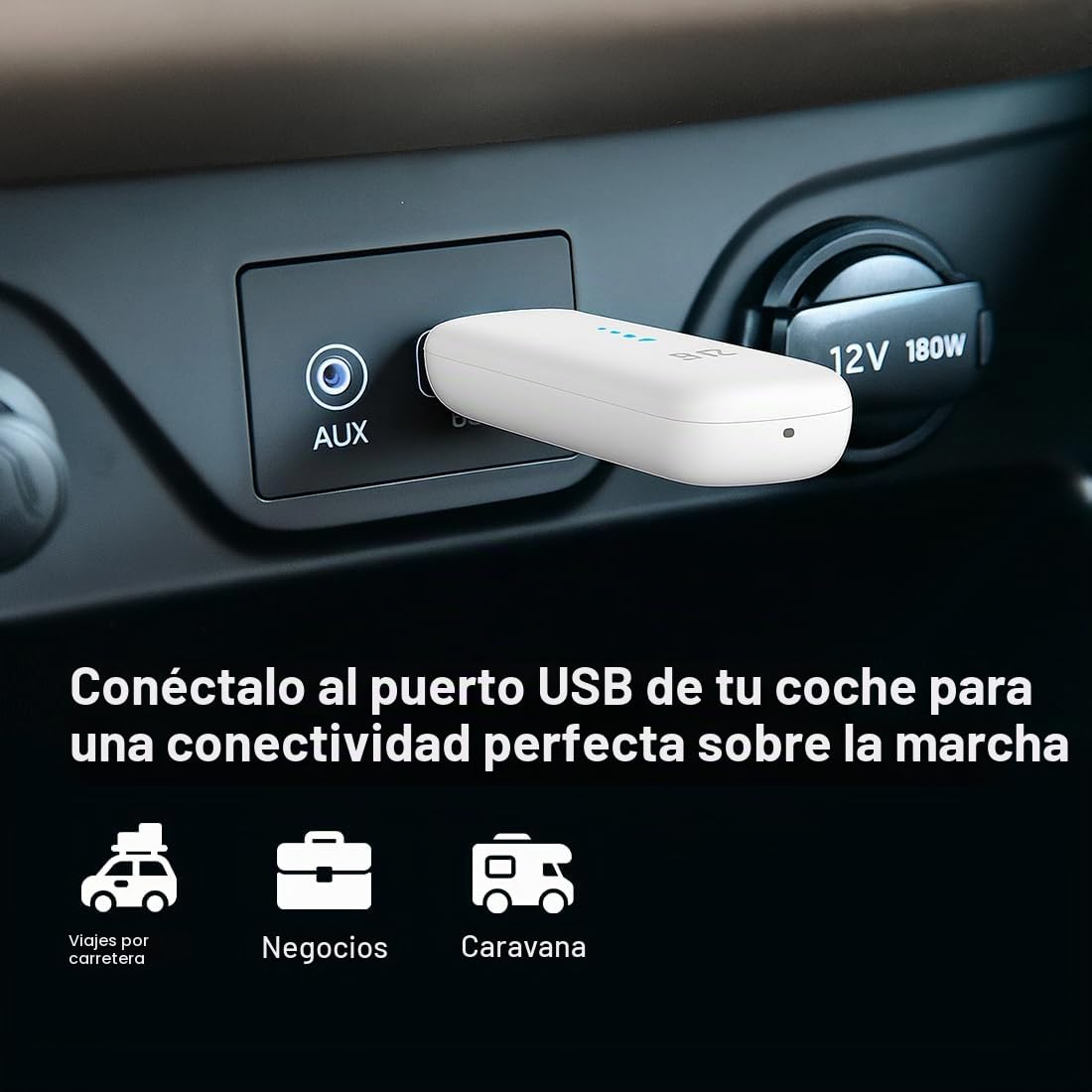 ZTE MF79N, módem USB Wi-Fi Desbloqueado, Punto de Acceso Wi-Fi de Viaje de bajo Costo a 10 Dispositivos, Puertos de Antena Externa + 2 años de garantía (Blanco)