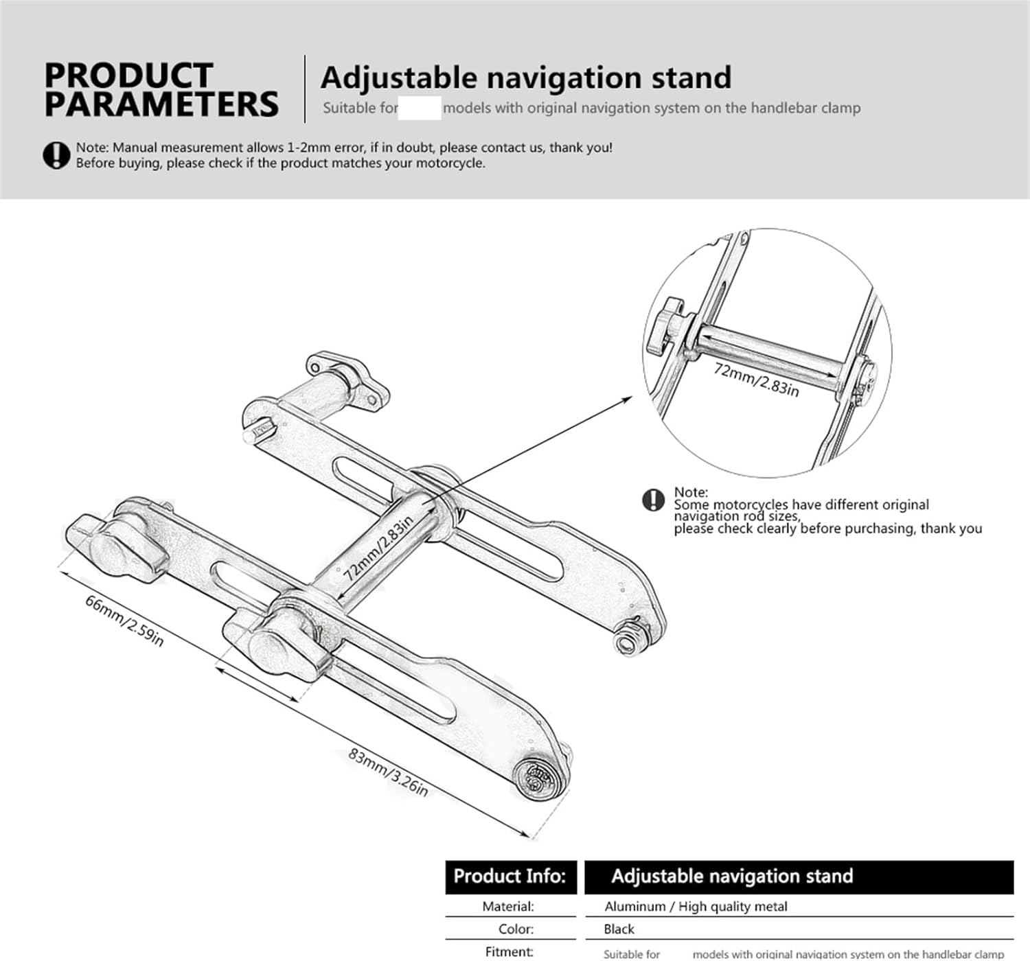 オートバイ に適合するS1000R に適合するS 1000 R 2017-調節可能な拡張電話ナビゲーションブラケット GPS プレー