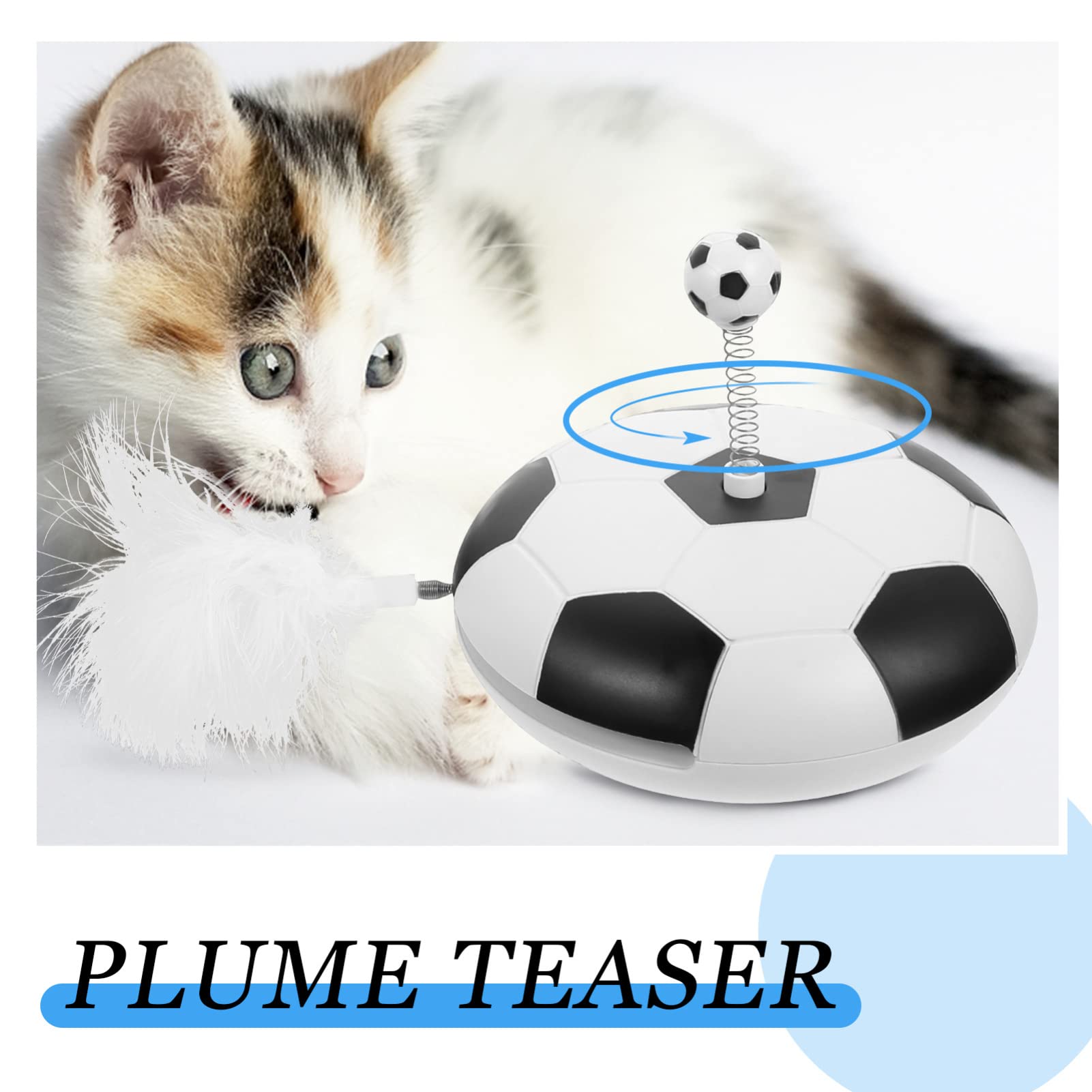 Happyyami Automatisches Katzenspielzeug Mit Geräuschfunktion Interaktives Federspielzeug Für Kätzchen Und Katzen Fördert Aktives Und Schützt Möbel Für Stundenlangen Spaß