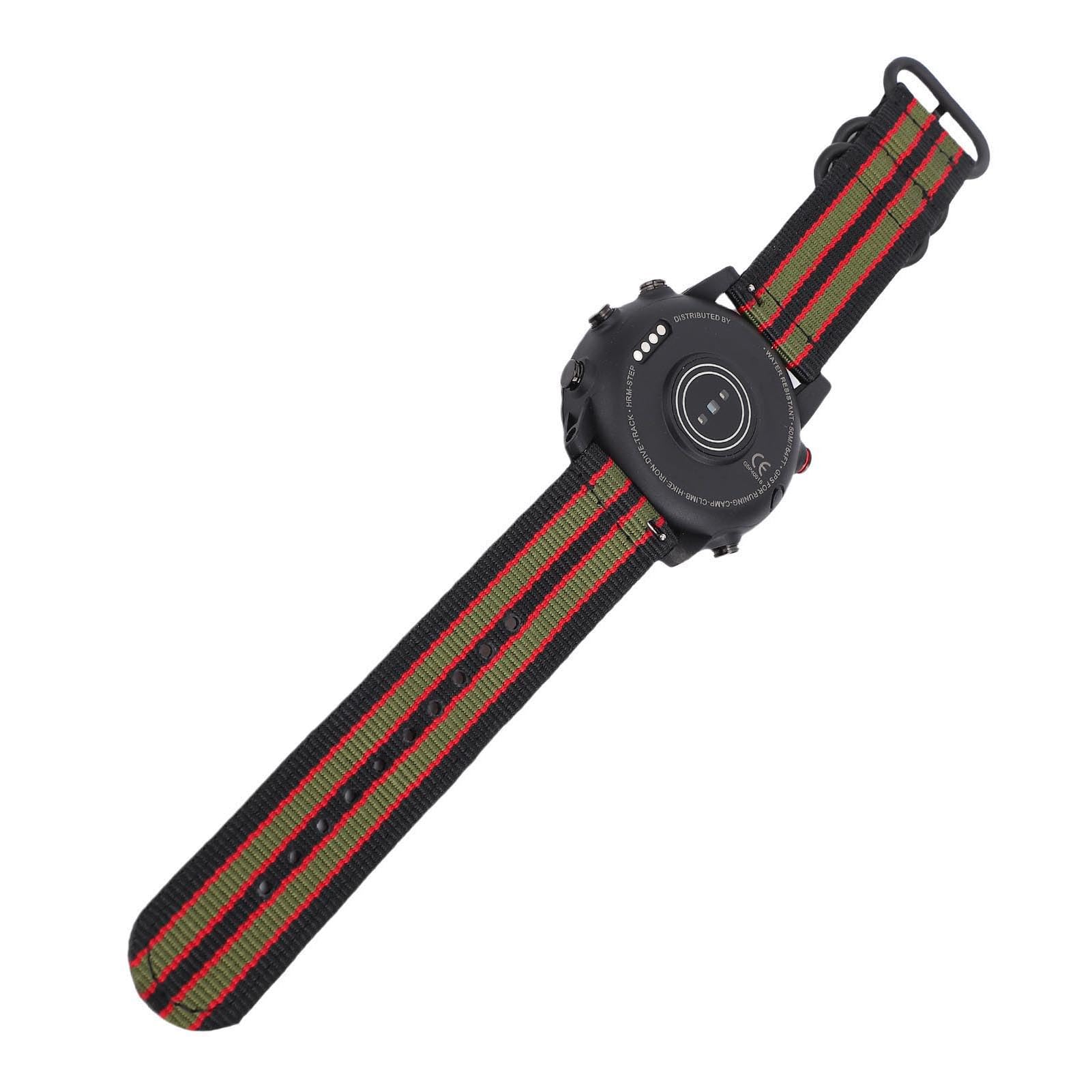FILFEEL 3-Zoll-Sportuhr für Herren – 50 M Tauchtiefensensor + Barometer + Wiederaufladbarer 320-mAh-Akku – Legierungsgehäuse, Nylonarmband – Schwimmen, Laufen, Wandern, Tracking