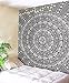 Tapestry Wall Hanging Elephant Black And White Traditional Indian Mandala Cotton Printed Bohemian Hippie Large Wall Art by SheetKart