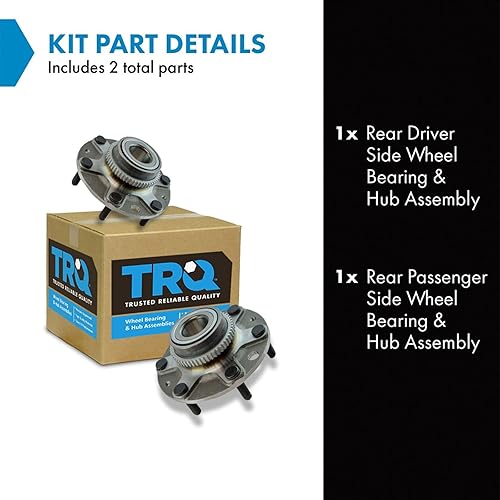 Vista 1142 de TRQ Juego de 2 rodamientos y bujes de rueda trasera izquierda y derecha compatible con Ford Expedition 2007-2010 Lincoln Navigator 2007-2010
