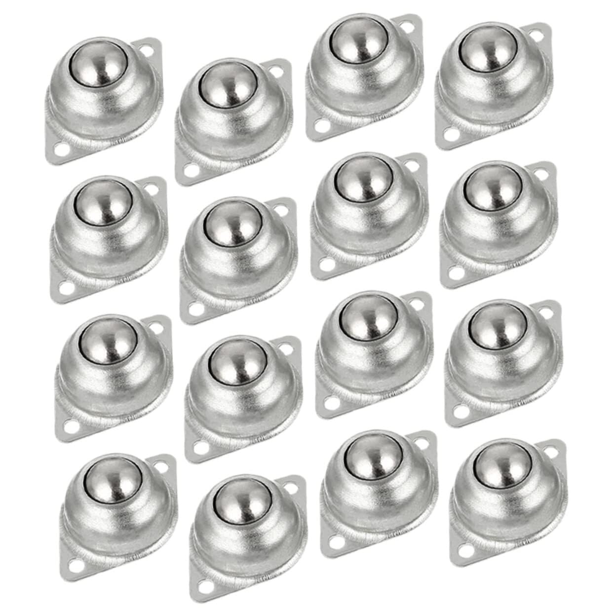 Bearing, 16pcs Universal Ball Caster Roller Rotatable Bearing Transfers Casters Furniture Transfer Carbon Steel Silver Wear Resistance