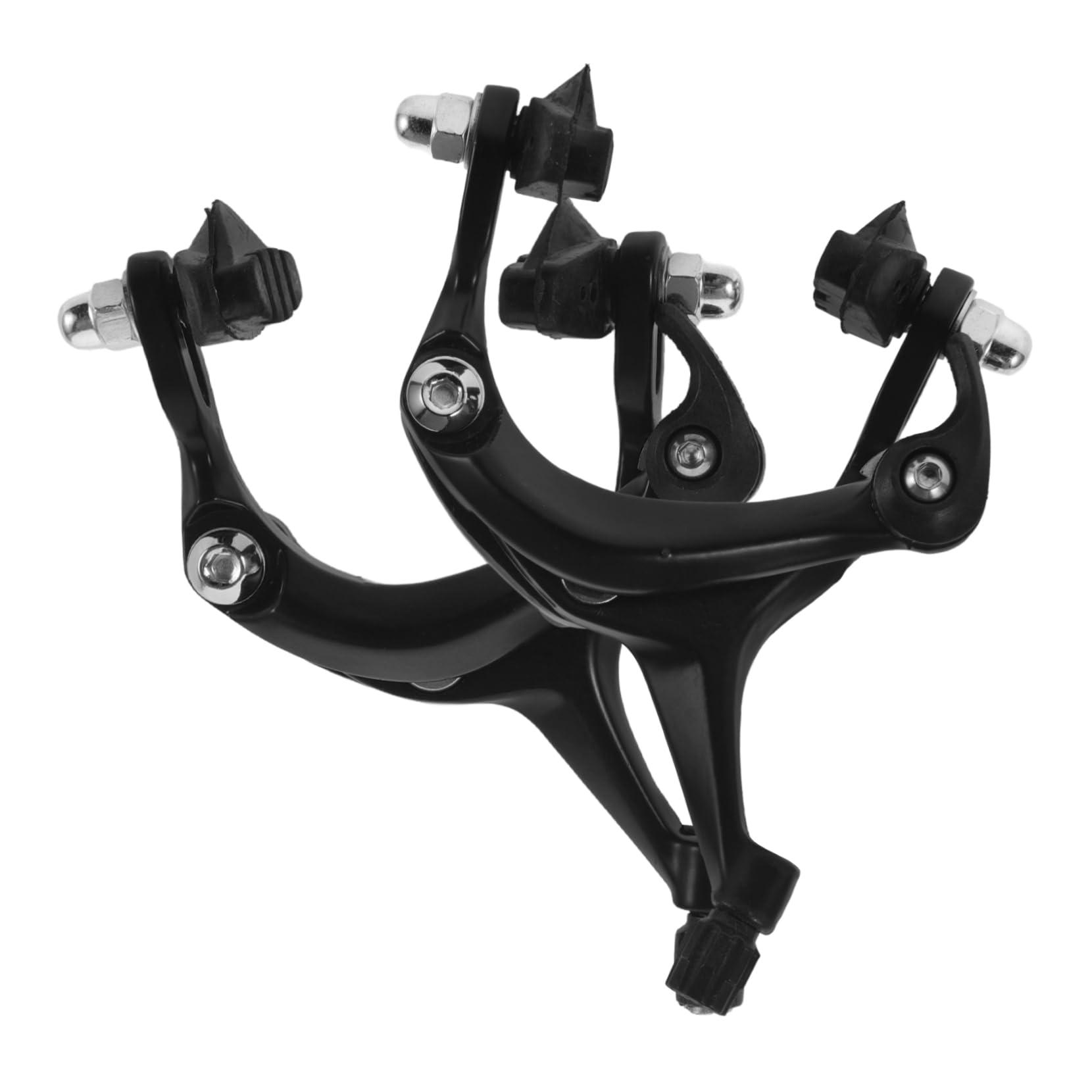 INOOMP 1pair Bike Brake Caliper Aluminum Alloy Front Rear Cycle Brakes for Design Noise Reduction Wear Resistance Compatible Models