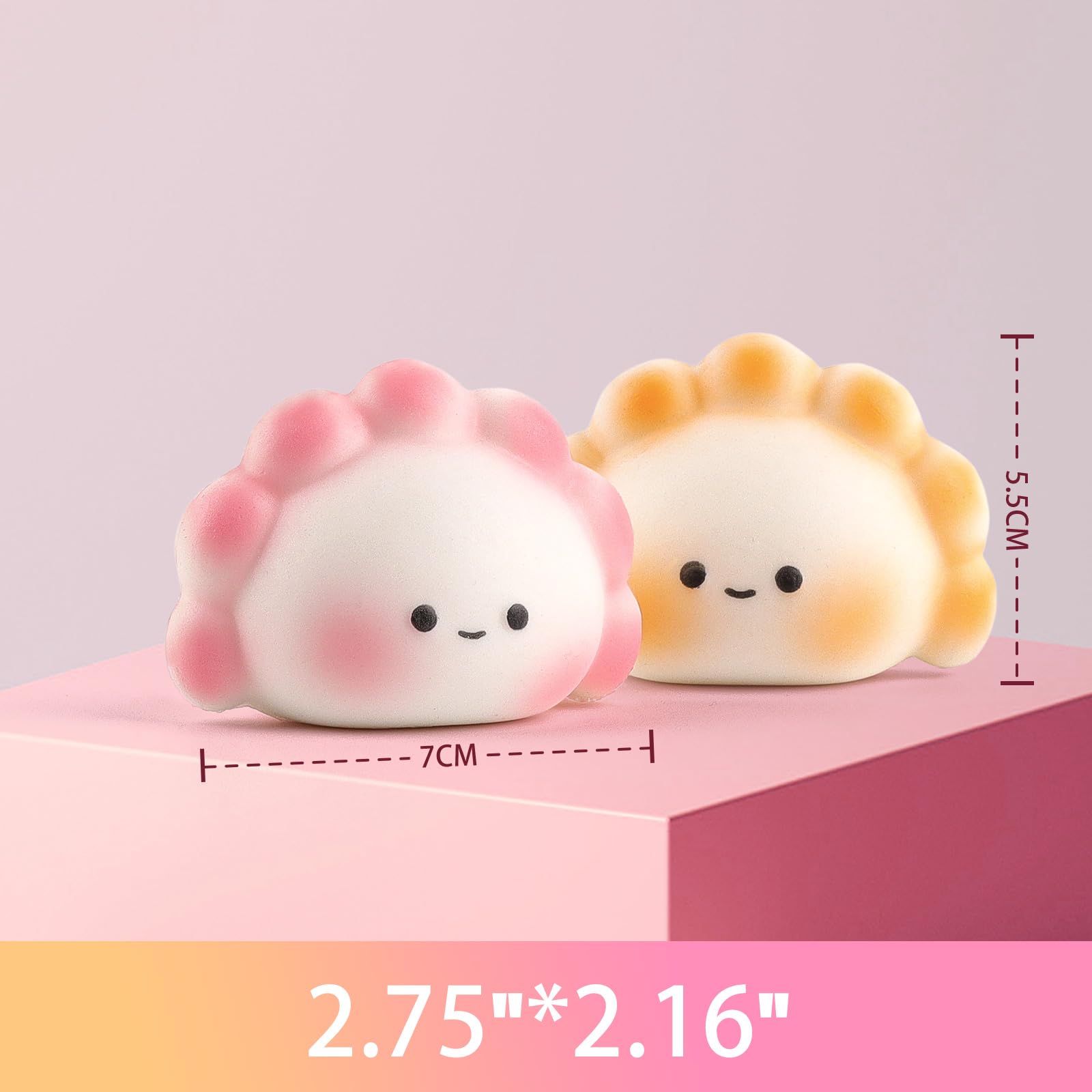 Anboor 4 SZT. Małe zabawki typu squishy z wypełnieniem - powolnie napełniające się zabawki sensoryczne do wciskania dla dzieci i dorosłych, urocze kawaii zabawki do odstresowania do klasy, na urodziny
