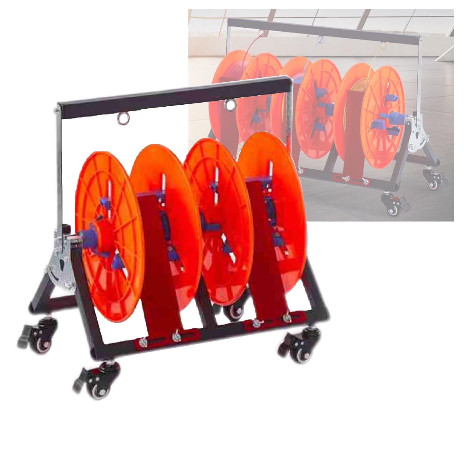 Dispensador multicarrete antienredos con soporte resistente de 44cm