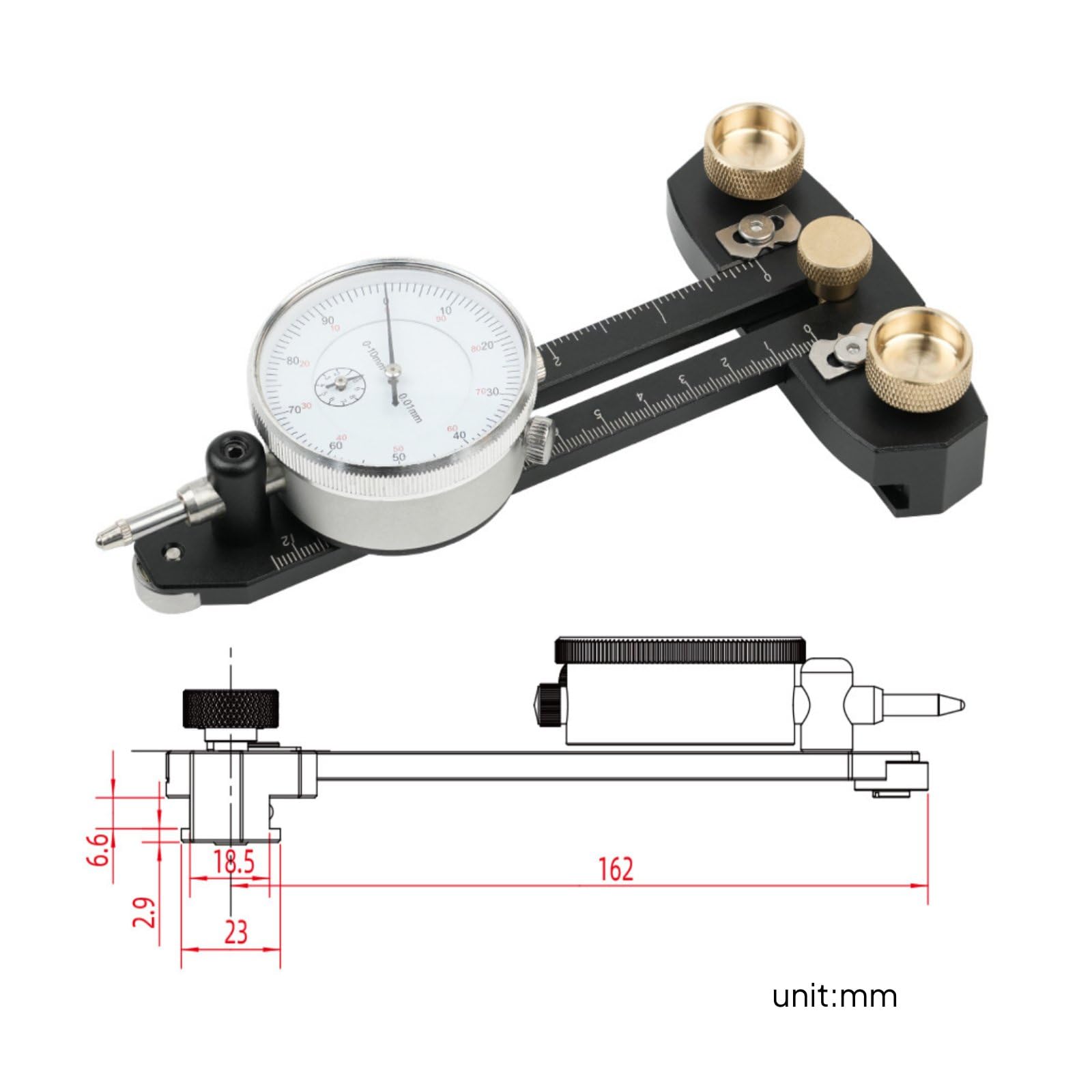 Alineador Hoja Serrucho Cor y Limpio Calibrador Serrucho Mesa Calibrador Alineación para Aficionados Al Bricolaje, Calibrador De Sierra De Mesa Con Ranura En U