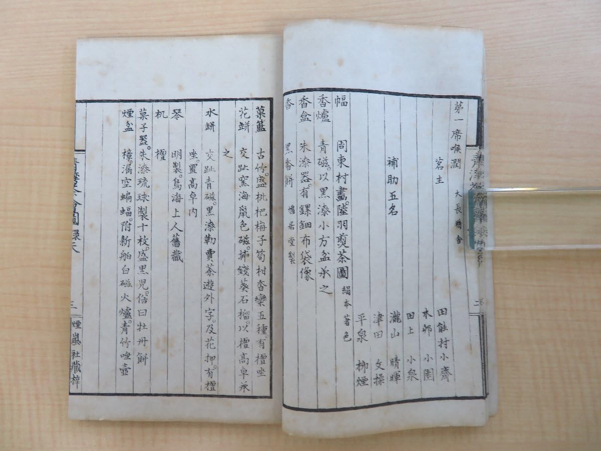 Amazon.co.jp: 田能村直入編『青湾茶会図録』（全三巻三冊揃）文久3年