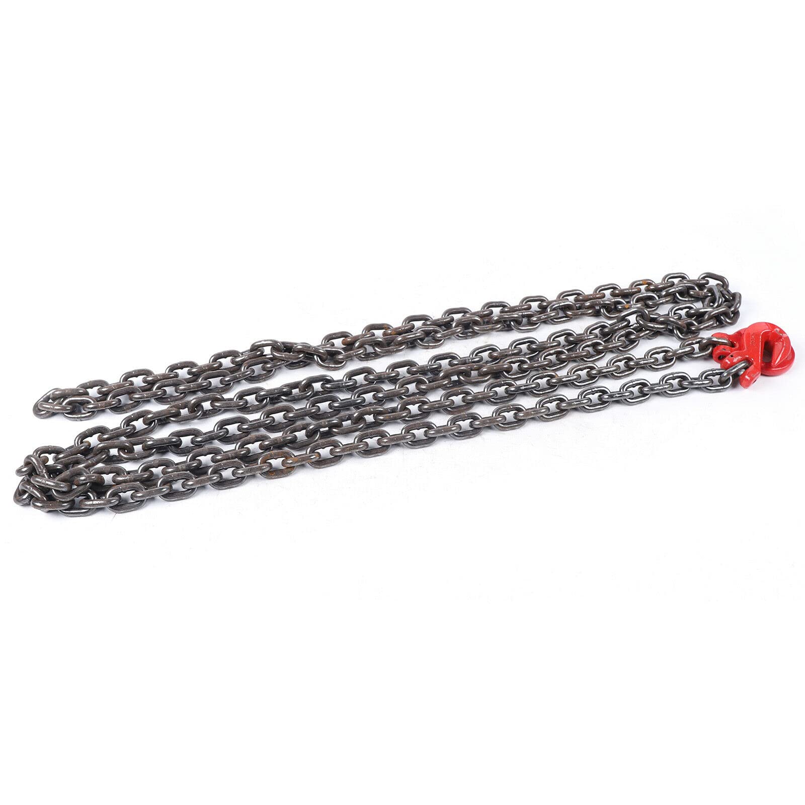 Forstkette Rückekette, 3m/5m Anschlagkette Kettengehänge Krankette Schleppkette Kettenzug Hebe Hebekette 1 Strang 8mm 2T Tragfähigkeit (5M)