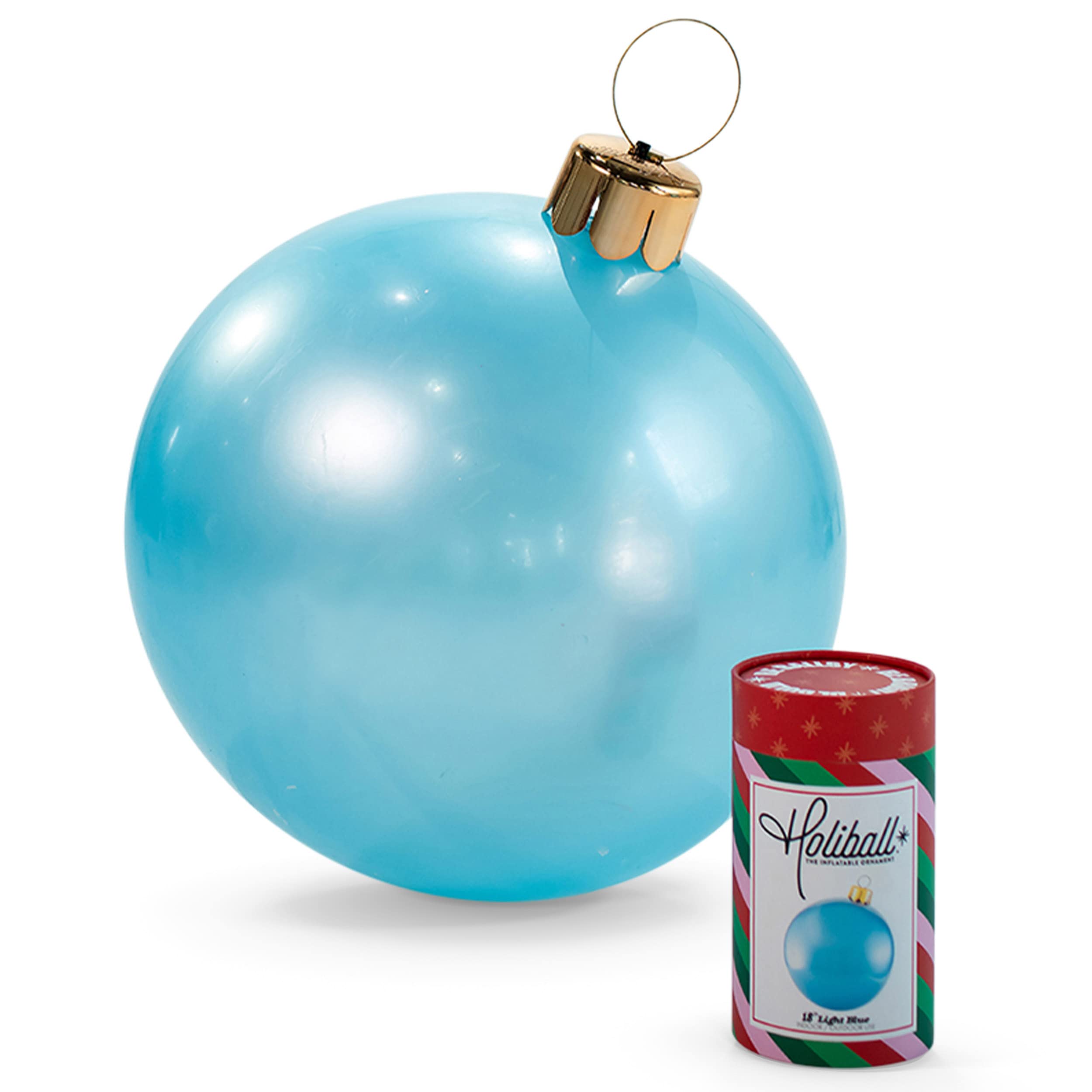 Holiball Inflatable Holiday Ornament – Indoor and Outdoor Use – Reusable and Storage Friendly – The Ultimate Holiday Decoration – 18