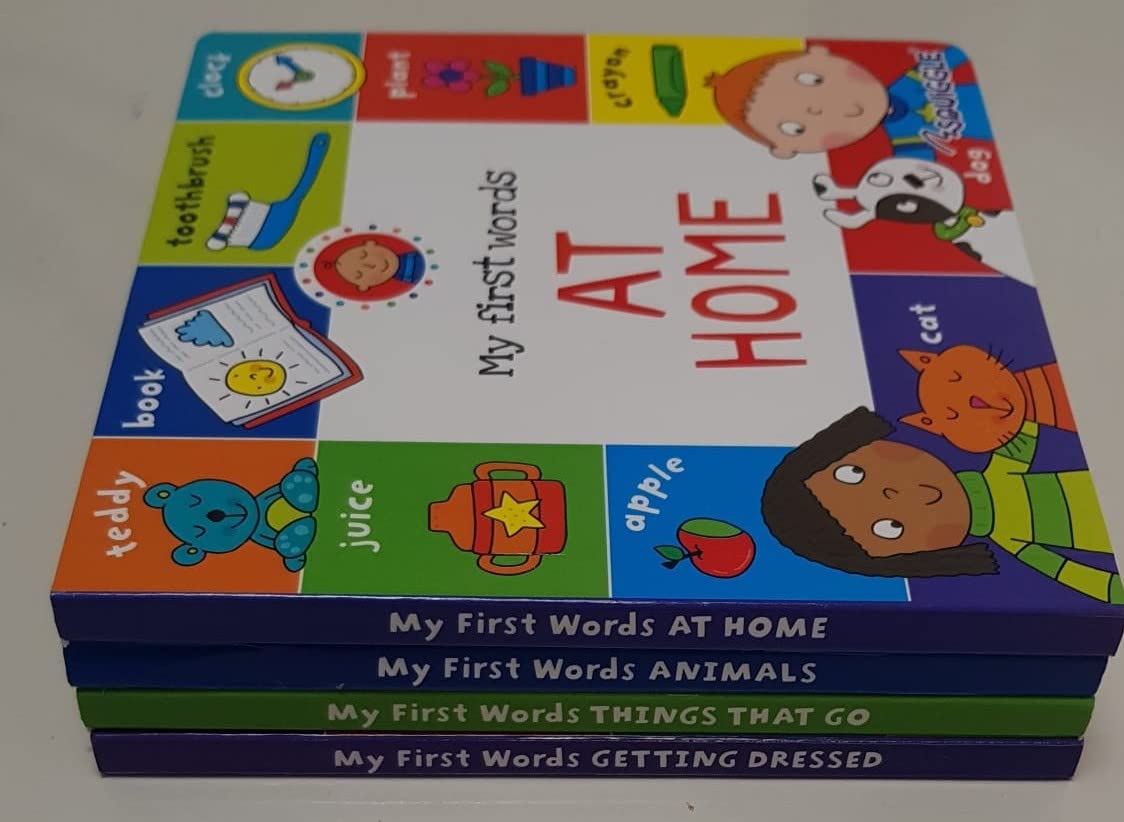 Aassh Książka dla dzieci 'My First ABC & 123 Early Learners Words Board Books' – 4 sztuki