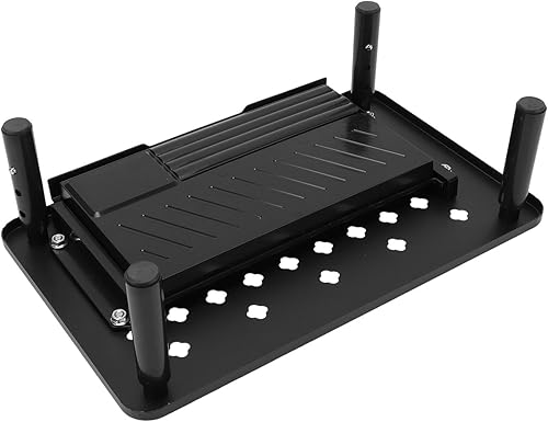 Miniatura 8 de Yosoo Health Gear Metal Computer Riser Stand with Drawer, Vented 3 Adjustable Height, 20KG Bearing, for Laptop Printer Desktop Organizer (Black)