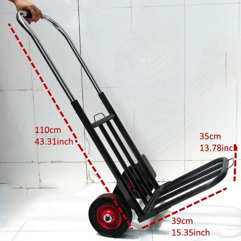 Carrello Pieghevole in Ferro per Sacchi con Ruote in Gomma antiforatura e capacità 150 kg Borsa per la Spesa Pieghevole con Ruote per Bagagli, Viaggi (Stile n. 4) (Stile n. 3)